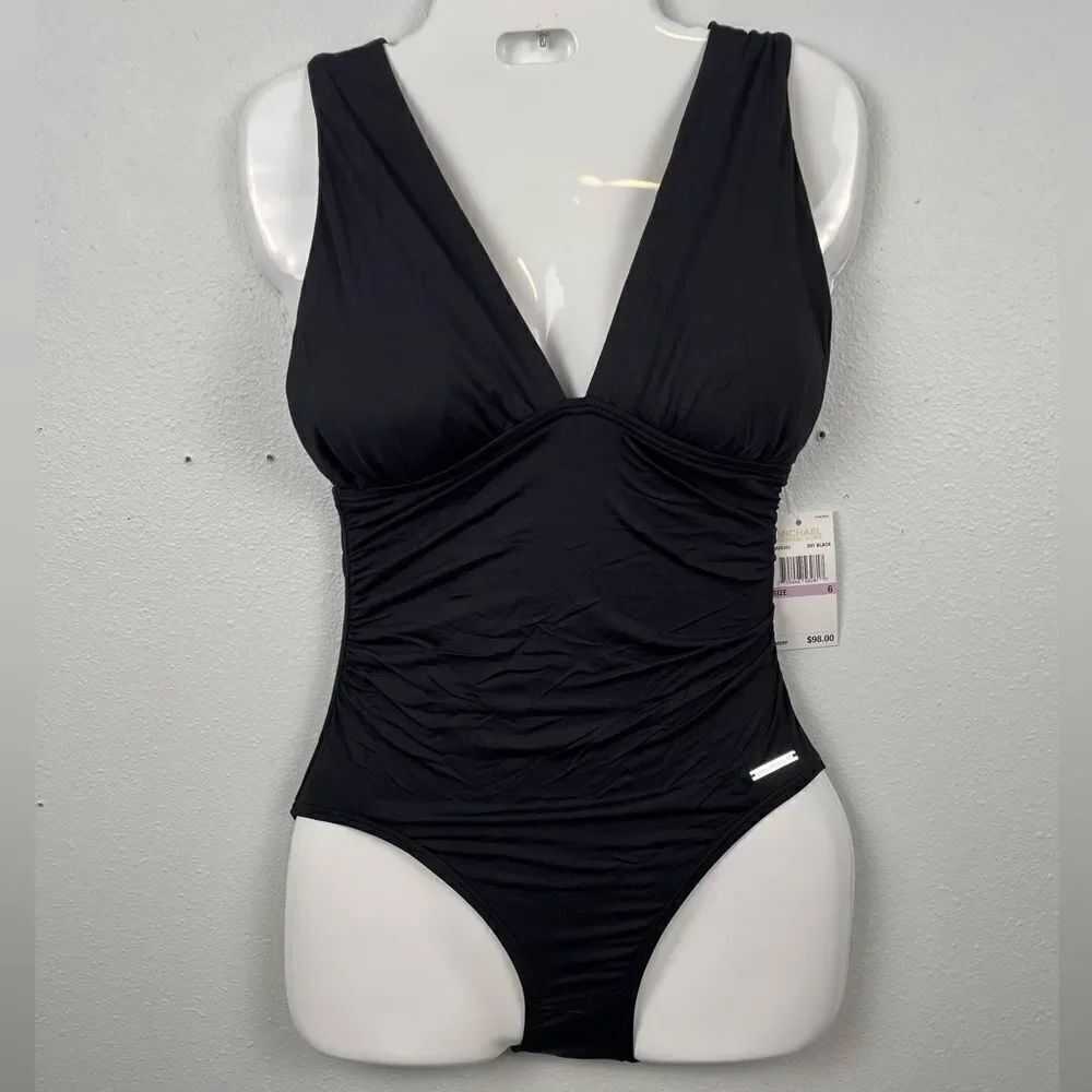 NWT MICHAEL Michael Kors One Piece Swim Suit Size 6